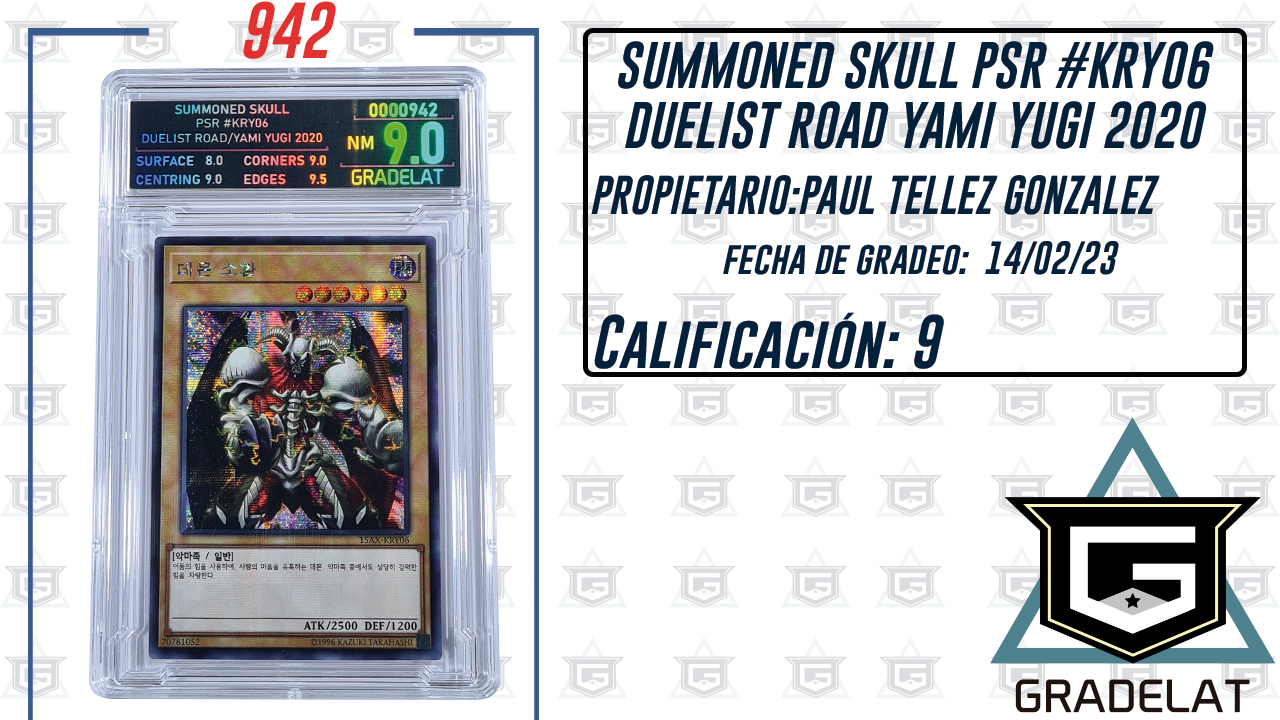 9) 942 SUMMONED SKULL PSR #KRY06 DUELIST ROAD/YAMI YUGI 2020